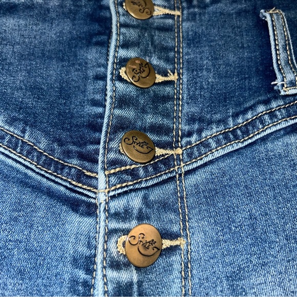 Style J DENIM SKIRT WOMEN'S DENIM SKIRTS - MODEST JEANS BLUE SIZE 8 - Picture 2 of 6